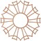 Ekena Millwork Augustus Wood Fretwork Pierced Ceiling Medallion, Cherry, 18"OD x 6 3/8"ID x 3/8"T CMWP18X18X0375AUCH - alternate 5